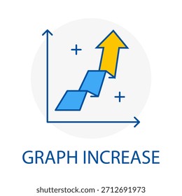 Gráfico de Lucro Aumentar Crescimento Gráfico Análise Outline Vetor