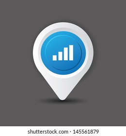 Profit graph symbol,vector