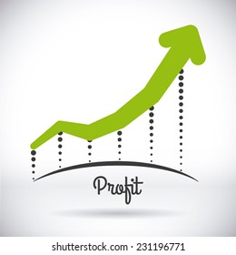 profit graphic design , vector illustration