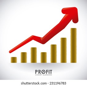 profit graphic design , vector illustration