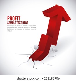 profit graphic design , vector illustration