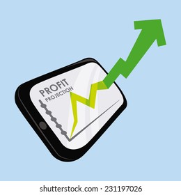 profit graphic design , vector illustration