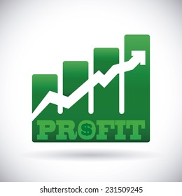 profit graphic design , vector illustration