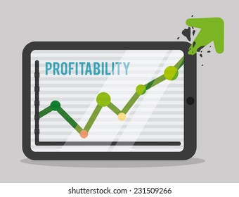 profit graphic design , vector illustration