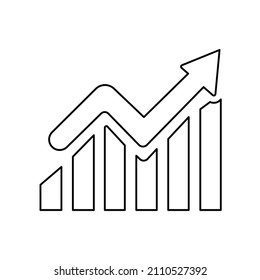 Profit graphics icon, vector illustration