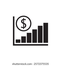 profit grow icon vector design