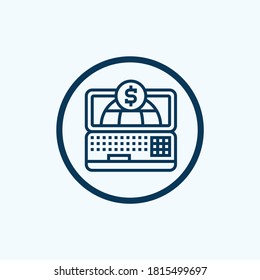 Profit growing icon. Isolated vector icon. Progress bar. Growing graph icon graph sign. Chart increase profit. Growth success arrow icon.