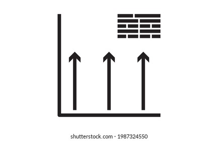 Profit growing icon. Isolated vector icon. Progress bar. Growing graph icon graph sign. Chart increase profit. Growth success arrow icon. EPS 10