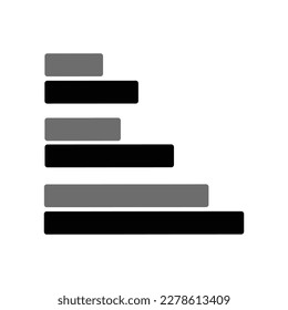 Profit growing icon. Isolated vector icon. Progress bar. Growing graph icon graph sign. Chart increase profit. Growth success arrow icon.