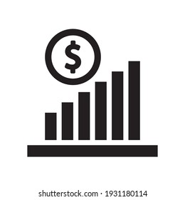 Profit Growth Icon - Income Increase Graph Chart Icon