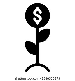 Profit growth icon vector pixel perfect
