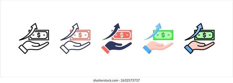 Profit Growth Multi Style Icon Set