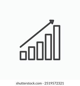 Crecimiento de beneficiosIcono de línea simple en estilo de línea.