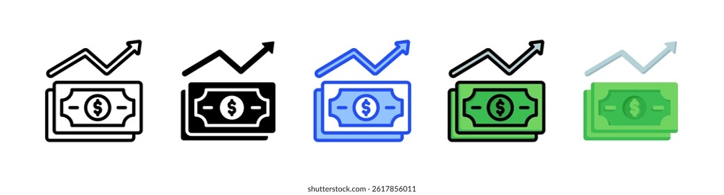 Profit Icon Collection With Multiple Styles