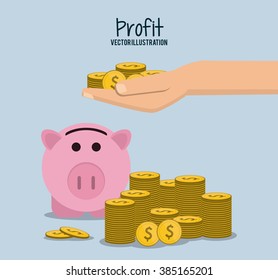 Profit icon design 