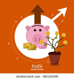 Profit icon design 