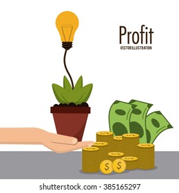 Profit icon design 