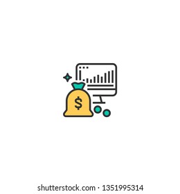 Profit icon design. Startup icon vector illustration