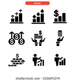 profit icon isolated sign symbol vector illustration - Collection of high quality black style vector icons
