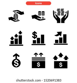 profit icon isolated sign symbol vector illustration - Collection of high quality black style vector icons
