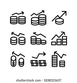 profit icon or logo isolated sign symbol vector illustration - Collection of high quality black style vector icons
