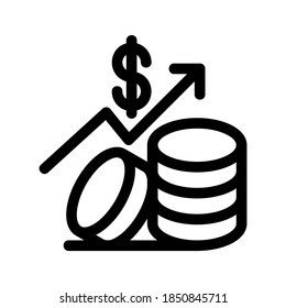 Profit icon or logo isolated sign symbol vector illustration - high quality black style vector icons
