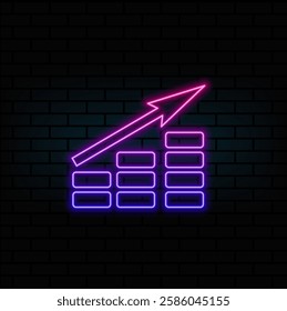 profit icon or logo isolated sign symbol vector illustration. neon style. high quality black style vector icons.