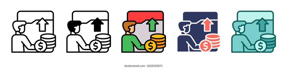 Ícone de Lucro - Ilustração de Múltiplos Vetores