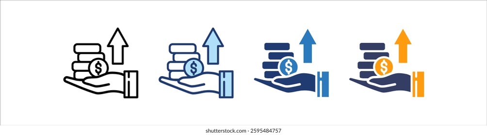 Profit Icon Set Multiple Style Collection