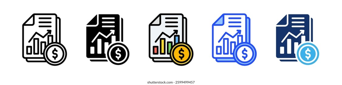 Profit Icon Set With Multiple Style Collection