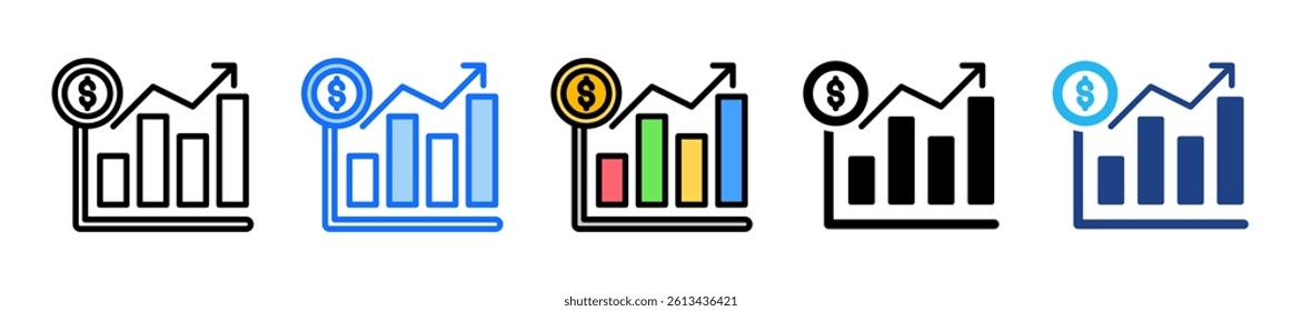 Profit Icon Set Multiple Style Collection