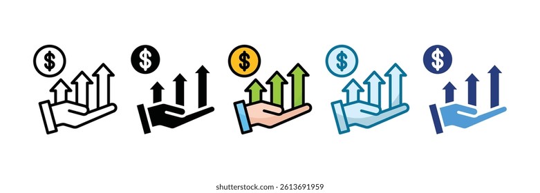 Profit Icon Set Multiple Style Collection