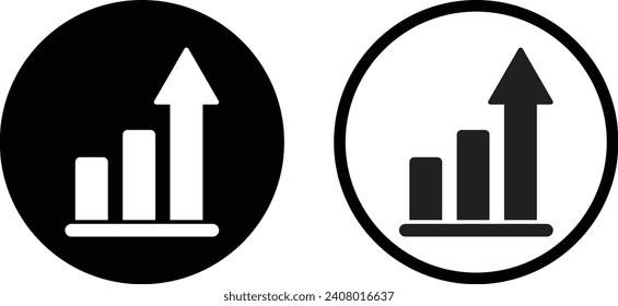 Profit icon set in two styles isolated on white background . Growth icon vector