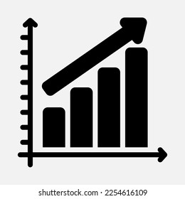 Profit icon in solid style, use for website mobile app presentation