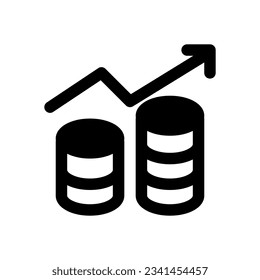 profit icon solid style vector