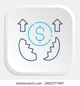 Profit Icon - Symbolizing Financial Success and Revenue Exceeding Costs in Business