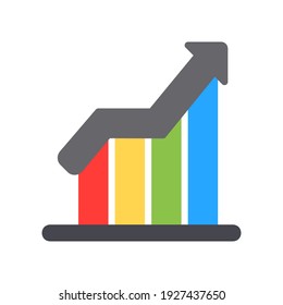 Profit icon vector illustration in flat style about marketing and growth for any projects, use for website mobile app presentation