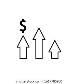 Profit icon vector illustration logo template for many purpose. Isolated on white background.