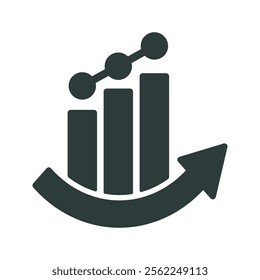 Profit icon vector illustration. Simple fill style	