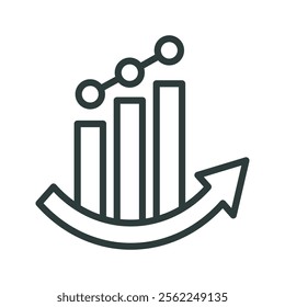 Profit icon vector illustration. Simple line style	
