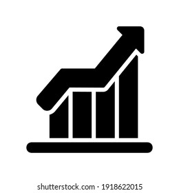 Profit icon vector illustration in solid style about marketing and growth for any projects, use for website mobile app presentation