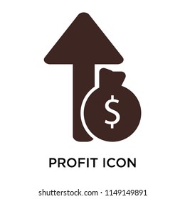 Profit icon vector isolated on white background for your web and mobile app design, Profit logo concept