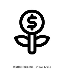 profit icon. vector line icon for your website, mobile, presentation, and logo design.