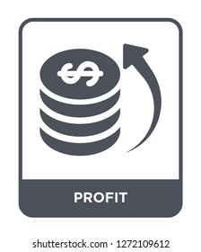 profit icon vector on white background, profit trendy filled icons from Ethics collection, profit simple element illustration