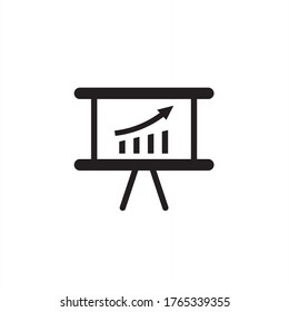 profit icon vector. presentation, isolated  illustration