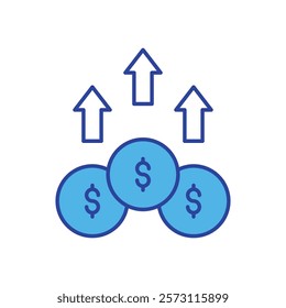 Profit icon vector stock illustration