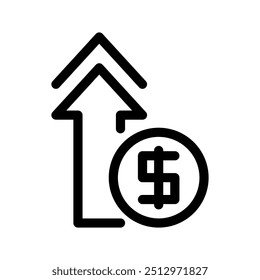 Ilustración de diseño de símbolo de Vector de icono de ganancia