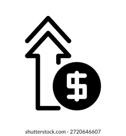 Ilustração de design de símbolo de vetor de ícone de lucro