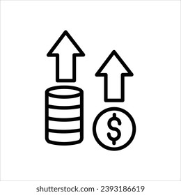 Profit icon with white background vector