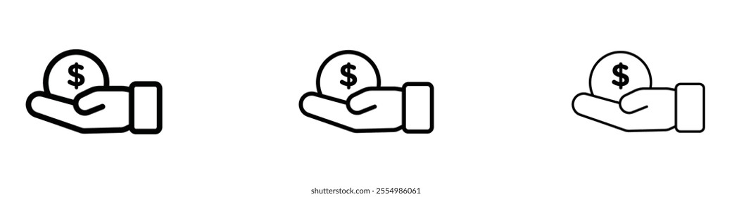 Profit icons in tree different stroke sizes